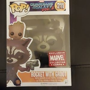 Funko pop rocket with groot